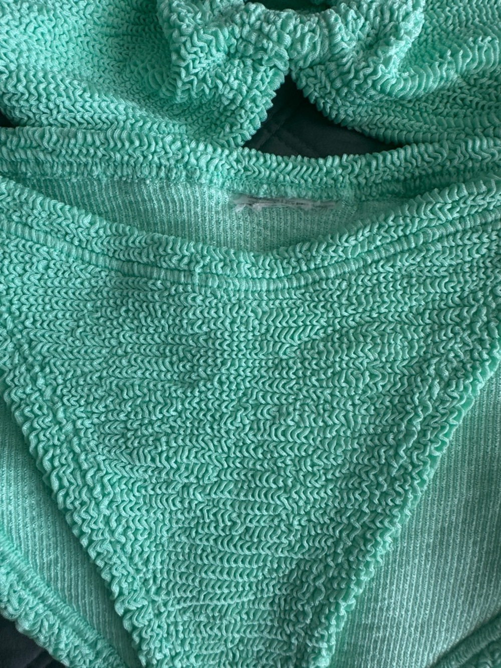 Hunza G Mint Green Textured Twist Bikini - Picture 5 of 6